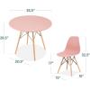 imageBest Choice Products 5Piece Dining Set Compact MidCentury Modern Table ampamp Chair Set for Home Apartment w 4 Chairs Plastic Seats Wooden Legs Metal Frame  BlueOakPinkOak