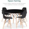 imageBest Choice Products 5Piece Dining Set Compact MidCentury Modern Table ampamp Chair Set for Home Apartment w 4 Chairs Plastic Seats Wooden Legs Metal Frame  BlueOakBlackOak