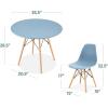 imageBest Choice Products 5Piece Dining Set Compact MidCentury Modern Table ampamp Chair Set for Home Apartment w 4 Chairs Plastic Seats Wooden Legs Metal Frame  BlueOakBlueOak