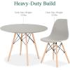imageBest Choice Products 5Piece Dining Set Compact MidCentury Modern Table ampamp Chair Set for Home Apartment w 4 Chairs Plastic Seats Wooden Legs Metal Frame  BlueOakGrayOak