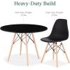 imageBest Choice Products 5Piece Dining Set Compact MidCentury Modern Table ampamp Chair Set for Home Apartment w 4 Chairs Plastic Seats Wooden Legs Metal Frame  BlueOakBlackOak