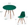 imageBest Choice Products 5Piece Dining Set Compact MidCentury Modern Table ampamp Chair Set for Home Apartment w 4 Chairs Plastic Seats Wooden Legs Metal Frame  BlueOakDark GreenWalnut