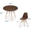 imageBest Choice Products 5Piece Dining Set Compact MidCentury Modern Table ampamp Chair Set for Home Apartment w 4 Chairs Plastic Seats Wooden Legs Metal Frame  BlueOakBrownOak