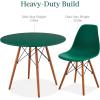 imageBest Choice Products 5Piece Dining Set Compact MidCentury Modern Table ampamp Chair Set for Home Apartment w 4 Chairs Plastic Seats Wooden Legs Metal Frame  BlueOakDark GreenWalnut