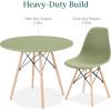 imageBest Choice Products 5Piece Dining Set Compact MidCentury Modern Table ampamp Chair Set for Home Apartment w 4 Chairs Plastic Seats Wooden Legs Metal Frame  BlueOakSage GreenOak