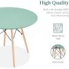 imageBest Choice Products 5Piece Dining Set Compact MidCentury Modern Table ampamp Chair Set for Home Apartment w 4 Chairs Plastic Seats Wooden Legs Metal Frame  BlueOakLight GreenOak