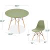 imageBest Choice Products 5Piece Dining Set Compact MidCentury Modern Table ampamp Chair Set for Home Apartment w 4 Chairs Plastic Seats Wooden Legs Metal Frame  BlueOakSage GreenOak