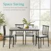 imageBest Choice Products 5Piece Metal and Wood Indoor Modern Rectangular Dining Table Furniture Set for Kitchen Dining Room Dinette Breakfast Nook w 4 Chairs  BrownBlack