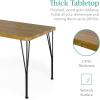 imageBest Choice Products 5Piece Metal and Wood Indoor Modern Rectangular Dining Table Furniture Set for Kitchen Dining Room Dinette Breakfast Nook w 4 Chairs  BrownBrown