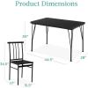 imageBest Choice Products 5Piece Metal and Wood Indoor Modern Rectangular Dining Table Furniture Set for Kitchen Dining Room Dinette Breakfast Nook w 4 Chairs  BrownBlack