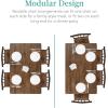 imageBest Choice Products 5Piece Metal and Wood Indoor Modern Rectangular Dining Table Furniture Set for Kitchen Dining Room Dinette Breakfast Nook w 4 Chairs  BrownDrift Brown