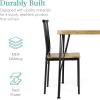 imageBest Choice Products 5Piece Metal and Wood Indoor Modern Rectangular Dining Table Furniture Set for Kitchen Dining Room Dinette Breakfast Nook w 4 Chairs  BrownBrown