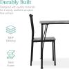 imageBest Choice Products 5Piece Metal and Wood Indoor Modern Rectangular Dining Table Furniture Set for Kitchen Dining Room Dinette Breakfast Nook w 4 Chairs  BrownGrey