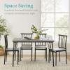 imageBest Choice Products 5Piece Metal and Wood Indoor Modern Rectangular Dining Table Furniture Set for Kitchen Dining Room Dinette Breakfast Nook w 4 Chairs  BrownGrey