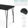 imageBest Choice Products 5Piece Metal and Wood Indoor Modern Rectangular Dining Table Furniture Set for Kitchen Dining Room Dinette Breakfast Nook w 4 Chairs  BrownBlack