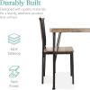 imageBest Choice Products 5Piece Metal and Wood Indoor Modern Rectangular Dining Table Furniture Set for Kitchen Dining Room Dinette Breakfast Nook w 4 Chairs  BrownDrift Brown