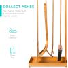 imageBest Choice Products 5Piece Modern Contemporary Fireplace Tool Set for Indoor Fireplace Dcor Outdoor Fire Pit wPoker Tongs Dust Pan Shovel Brush Ergonomic Handles  Antique GoldGold