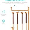 imageBest Choice Products 5Piece Modern Contemporary Fireplace Tool Set for Indoor Fireplace Dcor Outdoor Fire Pit wPoker Tongs Dust Pan Shovel Brush Ergonomic Handles  Antique GoldGold