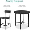 imageBest Choice Products 5Piece Modern Round Counter Height Dining Set for Home Kitchen Dining Room w 4 Chairs 15in Thick Table  BrownBlack