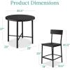 imageBest Choice Products 5Piece Modern Round Counter Height Dining Set for Home Kitchen Dining Room w 4 Chairs 15in Thick Table  BrownBlack