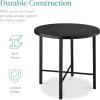 imageBest Choice Products 5Piece Modern Round Counter Height Dining Set for Home Kitchen Dining Room w 4 Chairs 15in Thick Table  BrownBlack