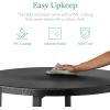 imageBest Choice Products 5Piece Modern Round Counter Height Dining Set for Home Kitchen Dining Room w 4 Chairs 15in Thick Table  BrownBlack