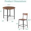 imageBest Choice Products 5Piece Modern Round Counter Height Dining Set for Home Kitchen Dining Room w 4 Chairs 15in Thick Table  BrownBrown