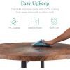 imageBest Choice Products 5Piece Modern Round Counter Height Dining Set for Home Kitchen Dining Room w 4 Chairs 15in Thick Table  BrownBrown