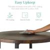 imageBest Choice Products 5Piece Modern Round Counter Height Dining Set for Home Kitchen Dining Room w 4 Chairs 15in Thick Table  BrownDark Walnut