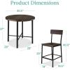 imageBest Choice Products 5Piece Modern Round Counter Height Dining Set for Home Kitchen Dining Room w 4 Chairs 15in Thick Table  BrownDark Walnut