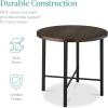 imageBest Choice Products 5Piece Modern Round Counter Height Dining Set for Home Kitchen Dining Room w 4 Chairs 15in Thick Table  BrownDark Walnut