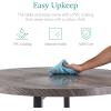 imageBest Choice Products 5Piece Modern Round Counter Height Dining Set for Home Kitchen Dining Room w 4 Chairs 15in Thick Table  BrownGrey