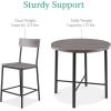 imageBest Choice Products 5Piece Modern Round Counter Height Dining Set for Home Kitchen Dining Room w 4 Chairs 15in Thick Table  BrownGrey