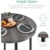 imageBest Choice Products 5Piece Modern Round Counter Height Dining Set for Home Kitchen Dining Room w 4 Chairs 15in Thick Table  BrownGrey