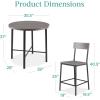 imageBest Choice Products 5Piece Modern Round Counter Height Dining Set for Home Kitchen Dining Room w 4 Chairs 15in Thick Table  BrownGrey