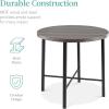 imageBest Choice Products 5Piece Modern Round Counter Height Dining Set for Home Kitchen Dining Room w 4 Chairs 15in Thick Table  BrownGrey