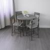 imageBest Choice Products 5Piece Modern Round Counter Height Dining Set for Home Kitchen Dining Room w 4 Chairs 15in Thick Table  BrownGrey