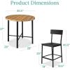imageBest Choice Products 5Piece Modern Round Counter Height Dining Set for Home Kitchen Dining Room w 4 Chairs 15in Thick Table  BrownLight BrownBlack
