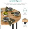 imageBest Choice Products 5Piece Modern Round Counter Height Dining Set for Home Kitchen Dining Room w 4 Chairs 15in Thick Table  BrownLight BrownBlack