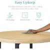 imageBest Choice Products 5Piece Modern Round Counter Height Dining Set for Home Kitchen Dining Room w 4 Chairs 15in Thick Table  BrownNatural