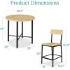 imageBest Choice Products 5Piece Modern Round Counter Height Dining Set for Home Kitchen Dining Room w 4 Chairs 15in Thick Table  BrownNatural