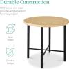 imageBest Choice Products 5Piece Modern Round Counter Height Dining Set for Home Kitchen Dining Room w 4 Chairs 15in Thick Table  BrownNatural