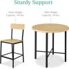 imageBest Choice Products 5Piece Modern Round Counter Height Dining Set for Home Kitchen Dining Room w 4 Chairs 15in Thick Table  BrownNatural