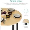 imageBest Choice Products 5Piece Modern Round Counter Height Dining Set for Home Kitchen Dining Room w 4 Chairs 15in Thick Table  BrownNatural