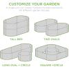 imageBest Choice Products 63in Oval Metal Raised Garden Bed Customizable Outdoor Deep Root Backyard Planter Stackable Design for Gardening Vegetables Flowers Herbs w 275 Gallon Capacity  SilverSilver