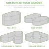 imageBest Choice Products 63in Oval Metal Raised Garden Bed Customizable Outdoor Deep Root Backyard Planter Stackable Design for Gardening Vegetables Flowers Herbs w 275 Gallon Capacity  SilverDark Gray