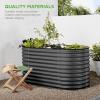 imageBest Choice Products 63in Oval Metal Raised Garden Bed Customizable Outdoor Deep Root Backyard Planter Stackable Design for Gardening Vegetables Flowers Herbs w 275 Gallon Capacity  SilverDark Gray