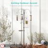 imageBest Choice Products 6Hook Bird Feeding Station Steel MultiFeeder Kit Stand for Attracting Wild Birds w 4 Bird Feeders Mesh Tray Bird Bath 5Prong Base  BlackBronze