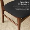 imageBest Choice Products 6Piece Wooden Dining Set MidCentury Modern Table ampamp Upholstered Chair Set wBench Seat Rubberwood Legs  WalnutCreamWalnutCharcoal