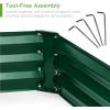 imageBest Choice Products 6x3x1ft Outdoor Metal Raised Garden Bed Box Vegetable Planter for Vegetables Flowers Herbs and Succulents  Dark GreenDark Green